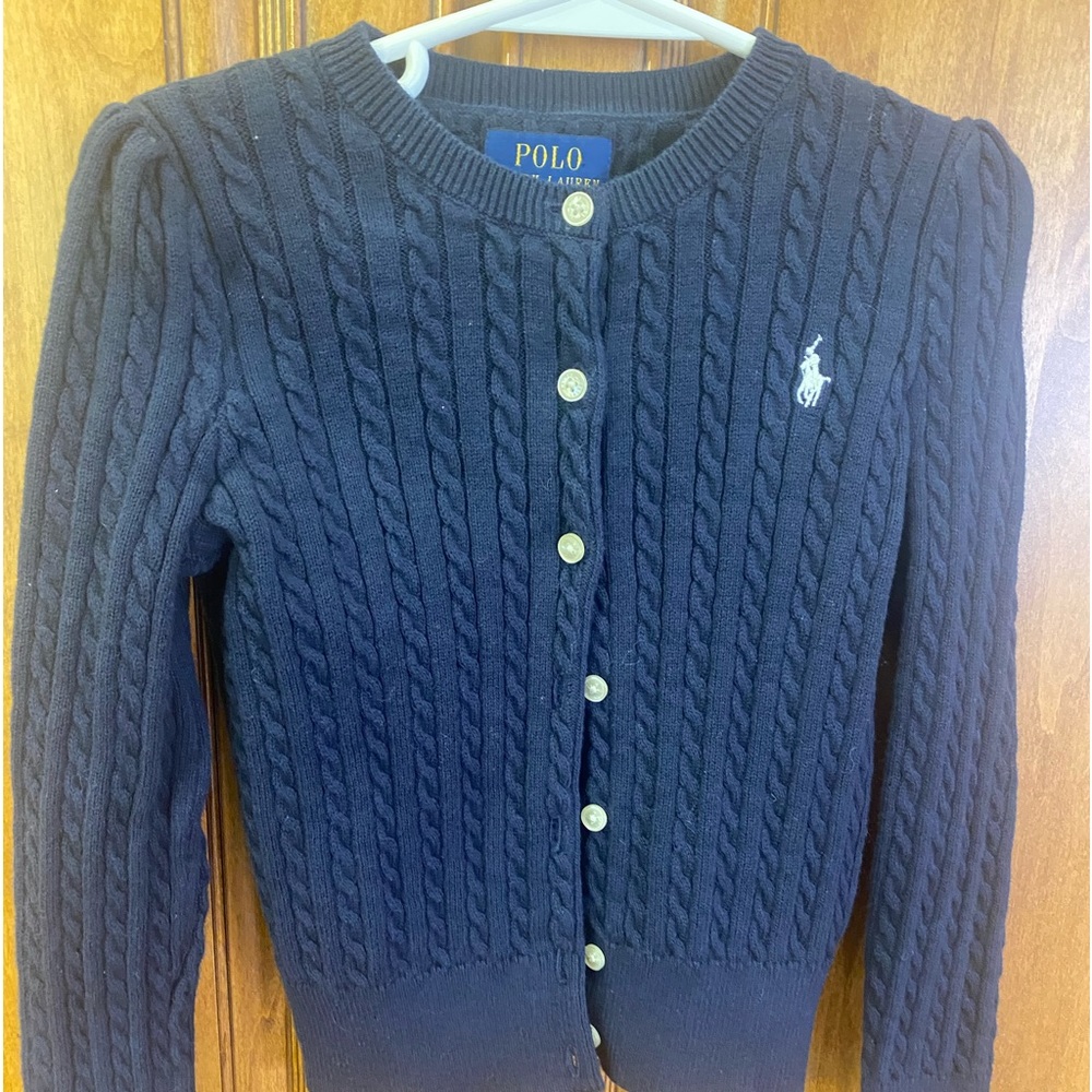 Ralph Lauren. Girls navy cardigan Size 6